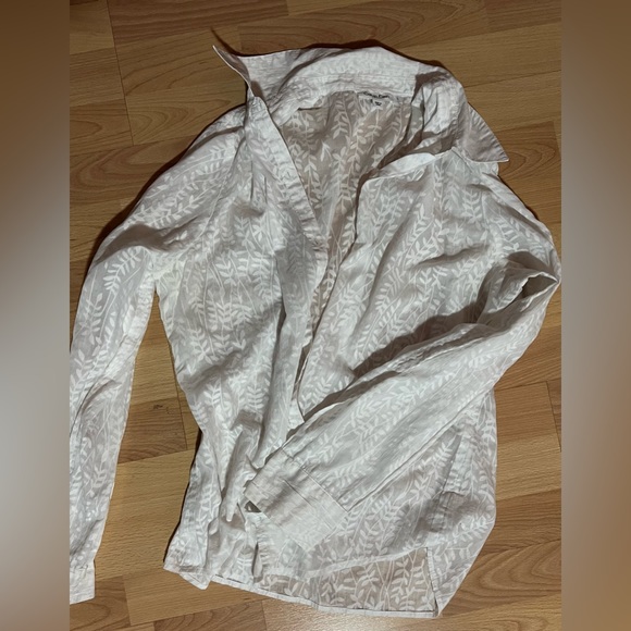 Calvin Klein White Button Up Blouse - Picture 2 of 2